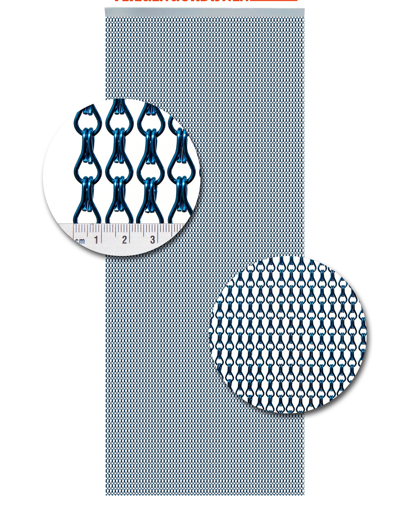 Vliegengordijnen Expert Vliegengordijn Aluminium Blauw - 90cm x 210cm