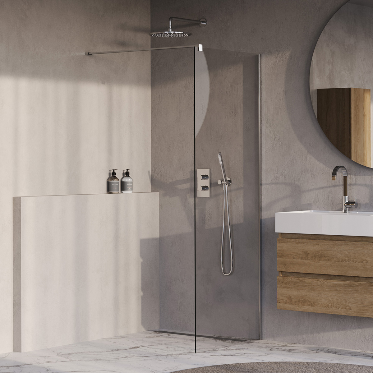 Brauer Oblivion inloopdouche helder glas 80cm chroom
