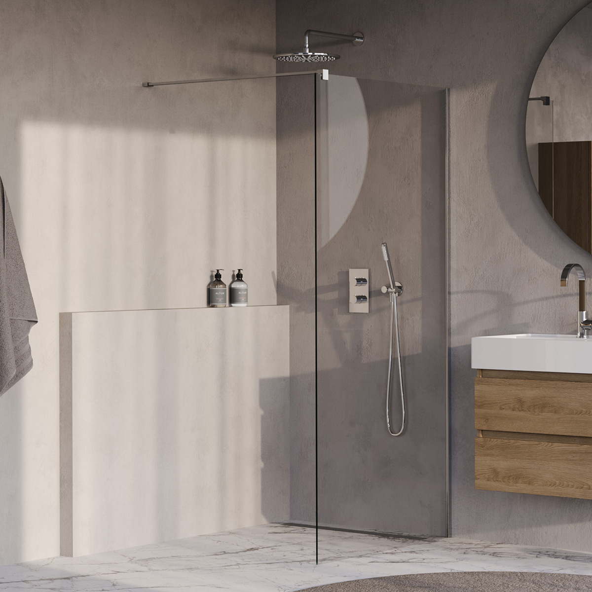 Brauer Oblivion inloopdouche helder glas 100cm chroom