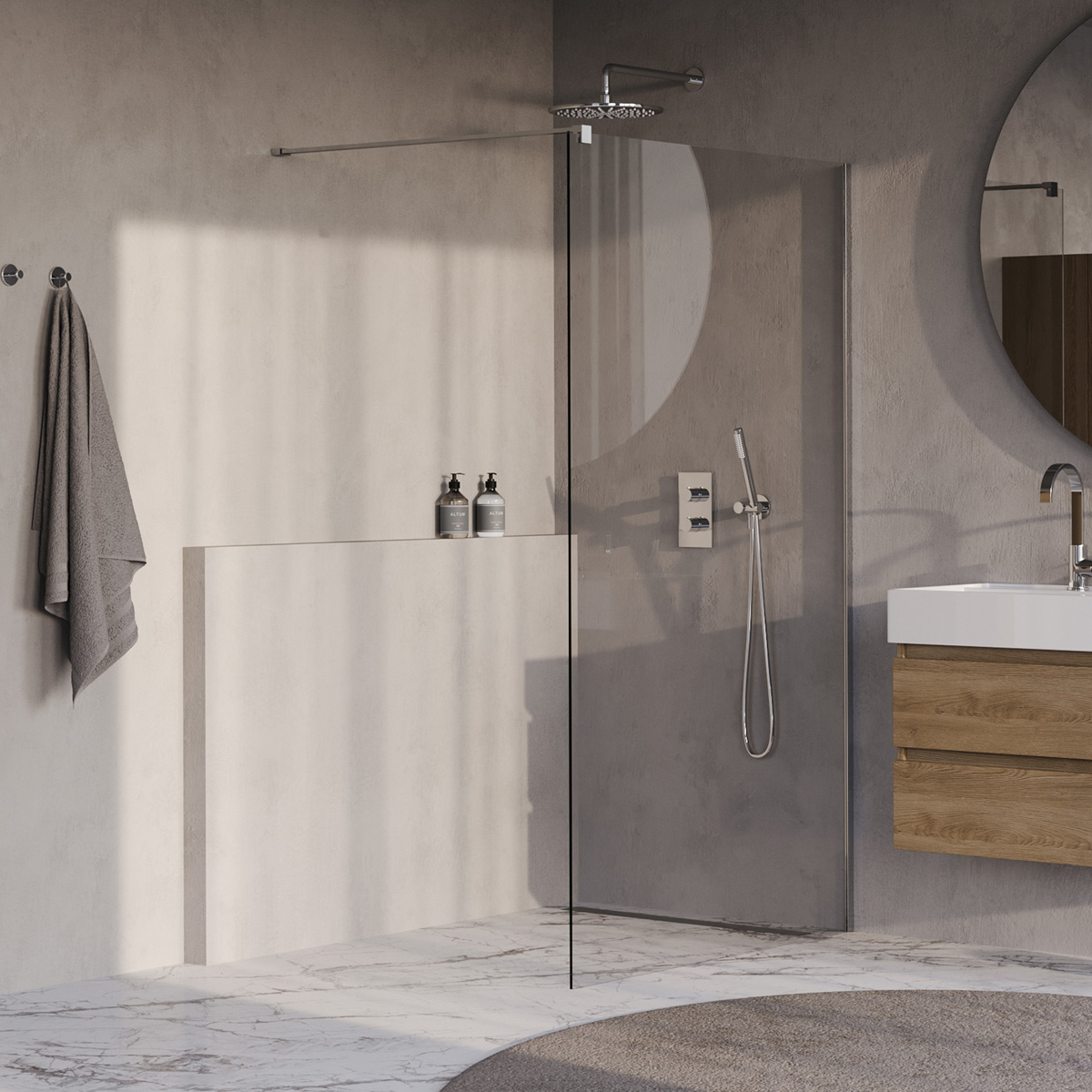 Brauer Oblivion inloopdouche helder glas 110cm chroom