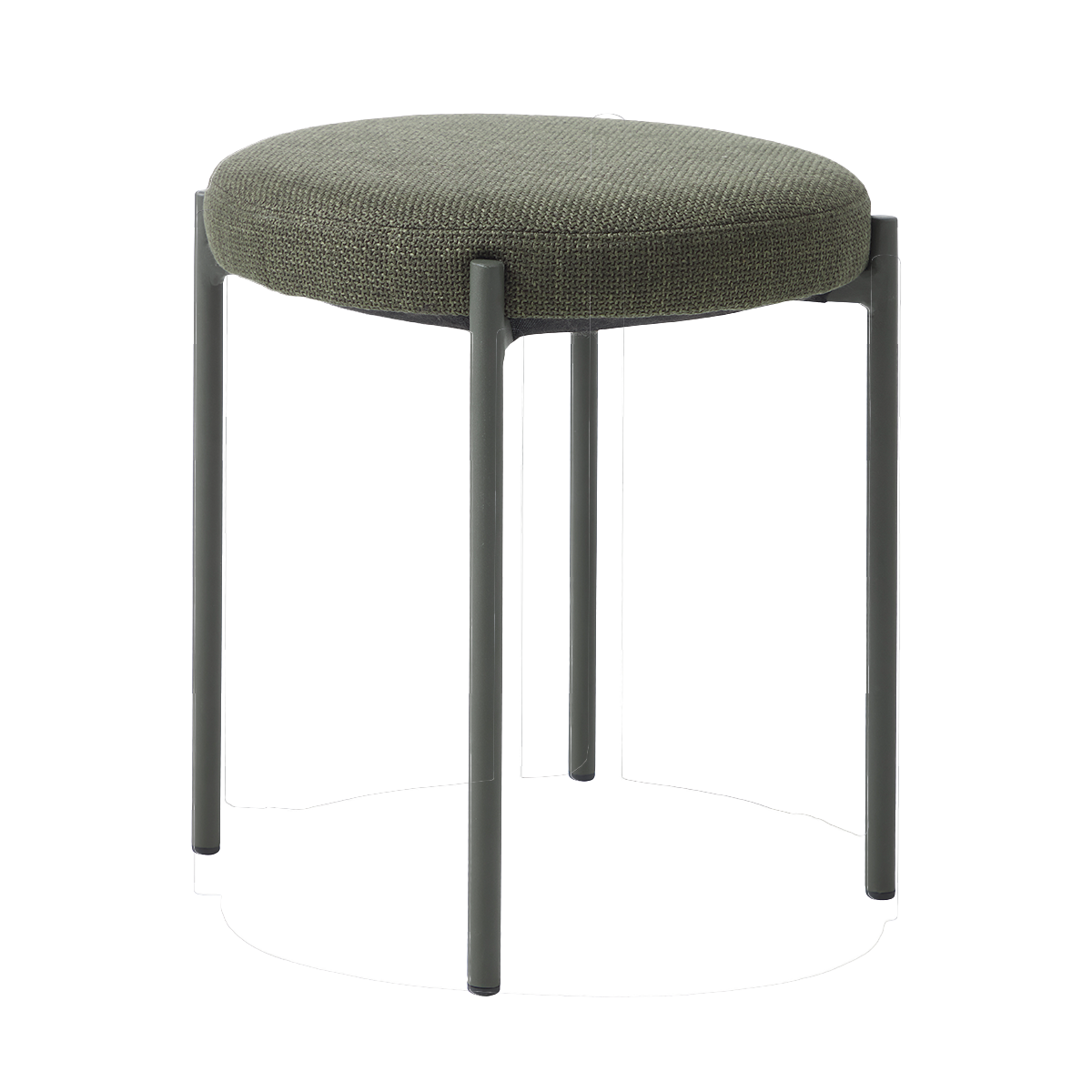 Olivine Pico metalen krukje groen - met olijfgroene zitting - 48 cm