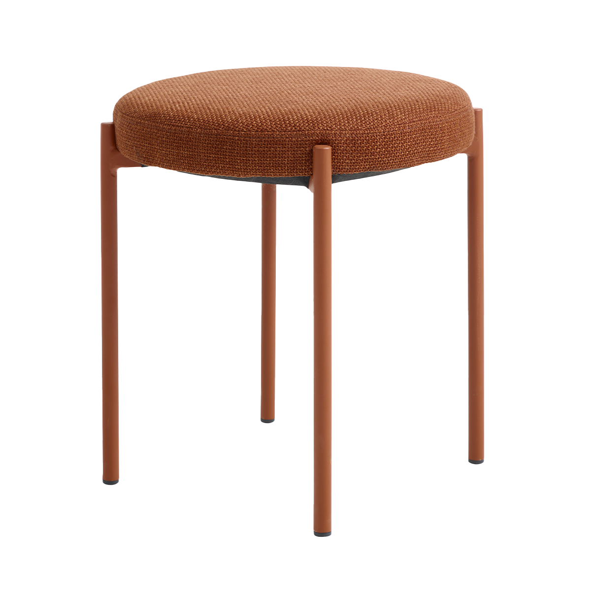 Olivine Pico metalen krukje bruin - met roestbruine zitting - 48 cm
