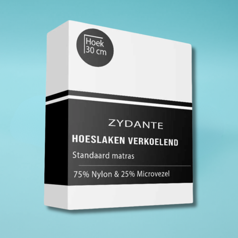 Zydante Hoeslaken Nylon- Wit - Verkoelend - 90x200 cm - Wit -  - 