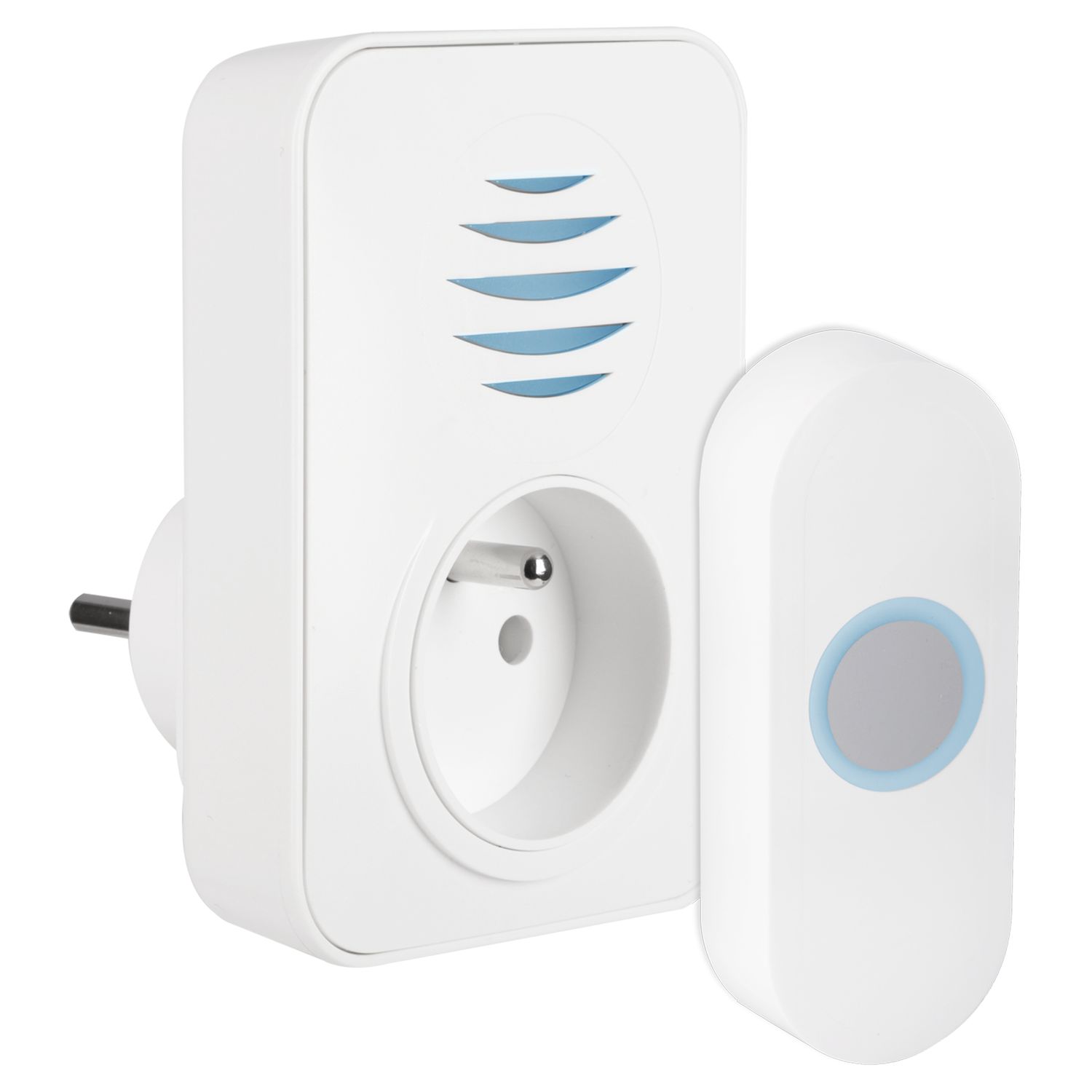 Praxis Exin Gong - Beldrukker - Plug - Met Licht - Wit