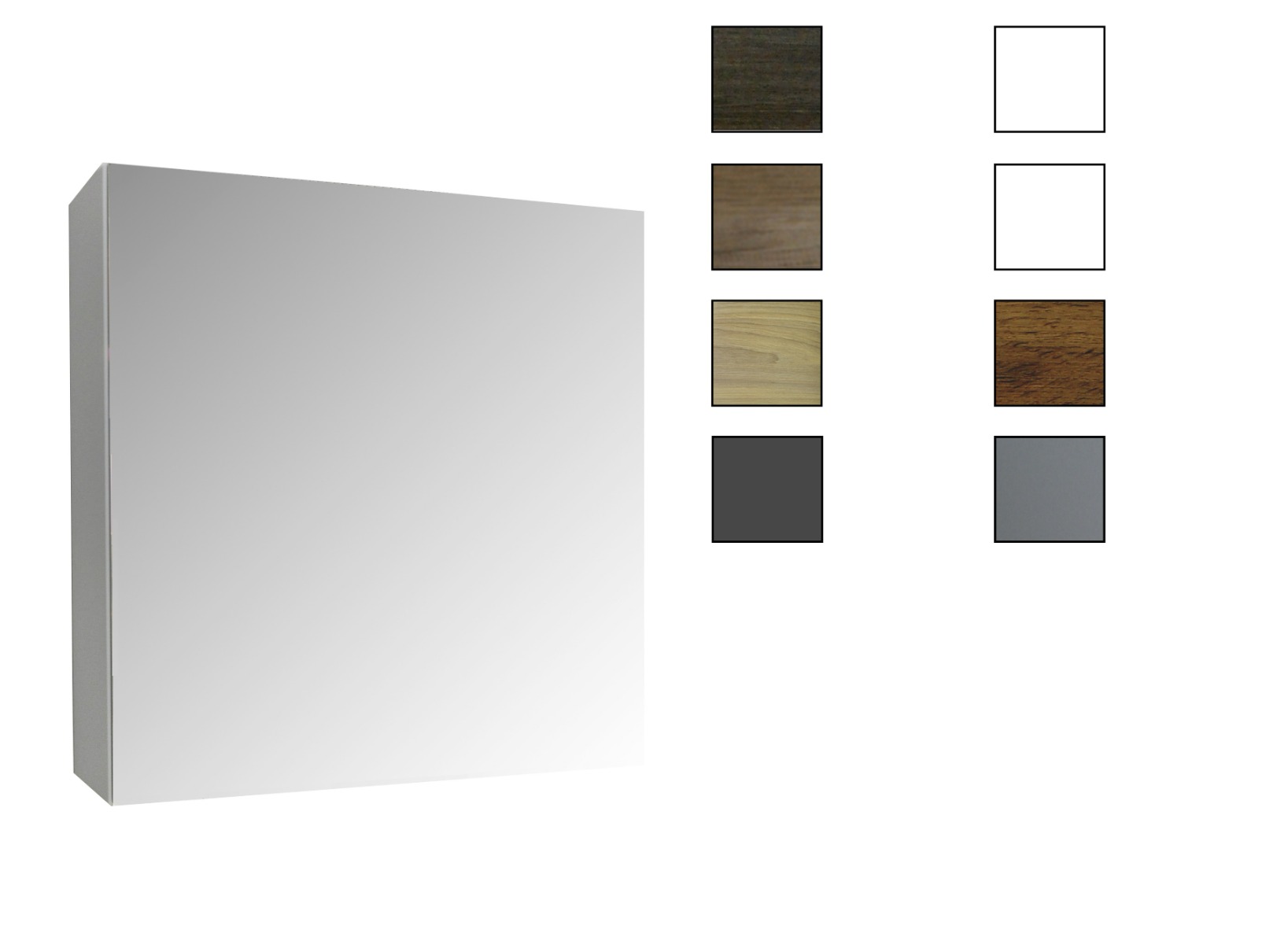 Sanicare Spiegelkast Qlassics Ambiance 60 cm. 1 dubbelzijdige spiegeldeur rechtsdraaiend Belluno-eiken