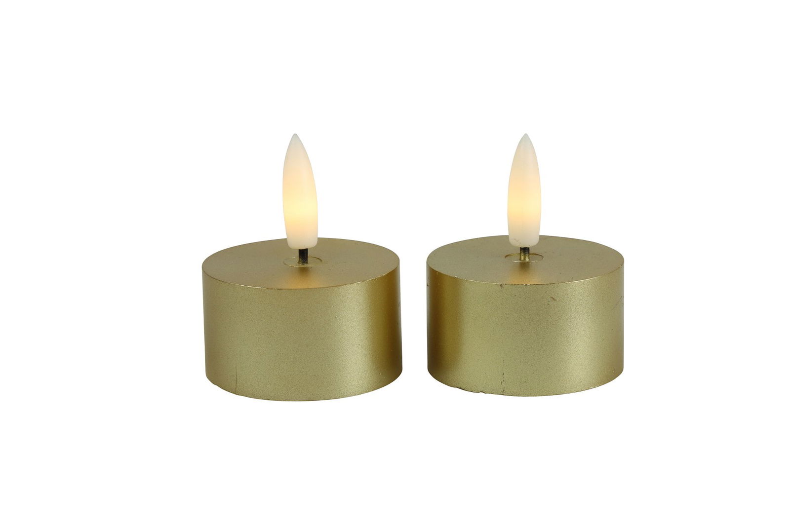 Countryfield Ledkaars Lyon 4x4x5.2 cm goud set van 2 - 