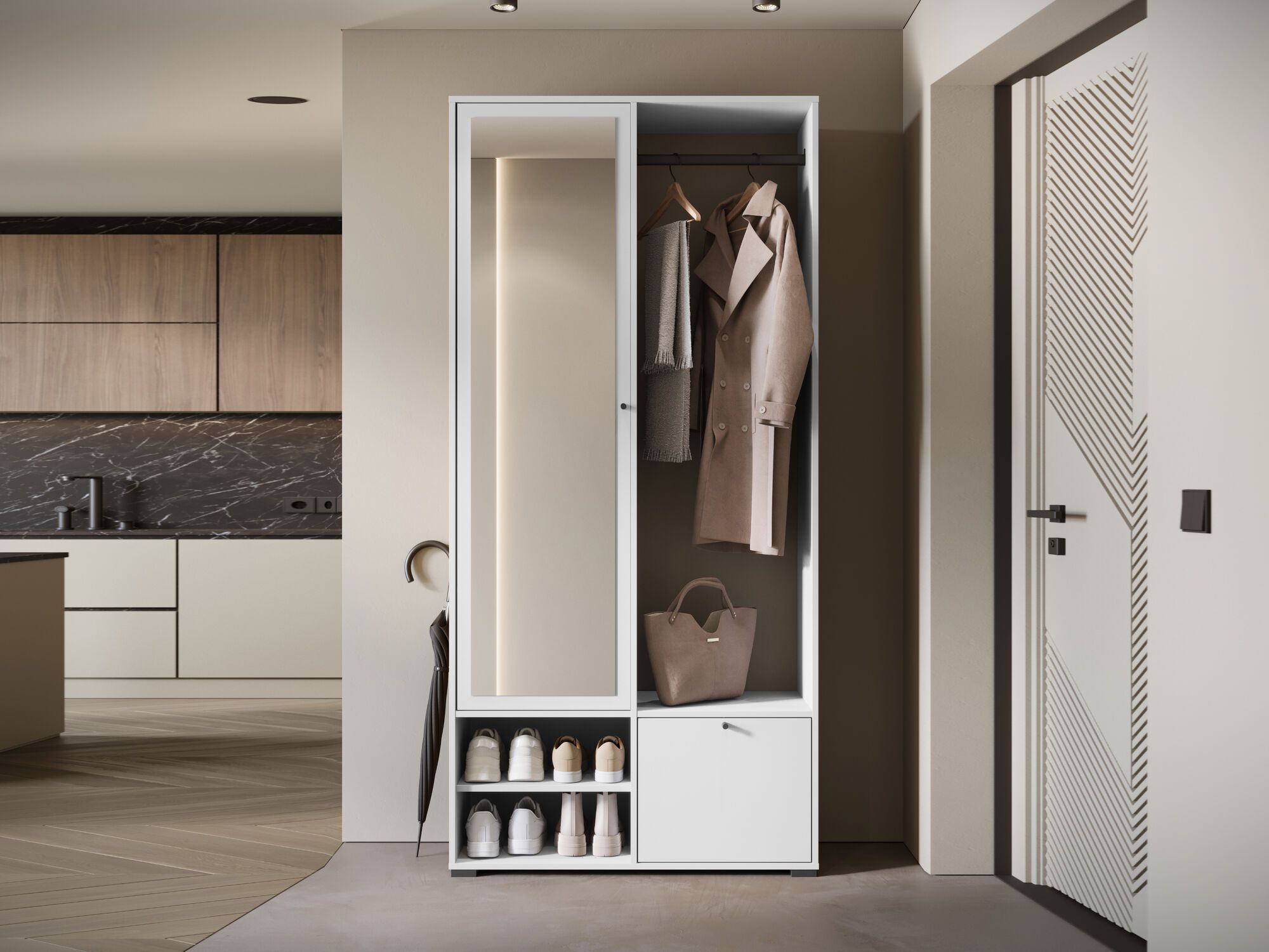 Mobistoxx Vestiaire DAFFY 1 deur wit