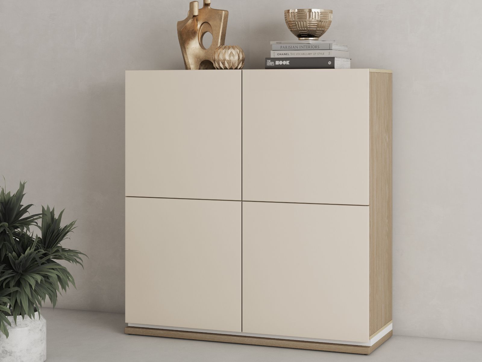 Mobistoxx Commode DOLCE 4 deuren kasjmier/eik