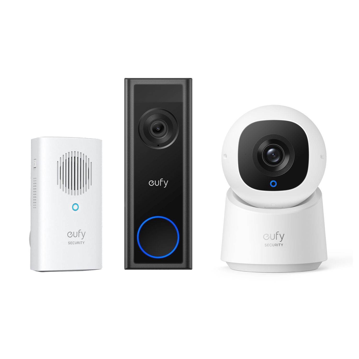 Eufy Bundel - Deurbel C31 Met Microsd + Chime + Pan&tilt Binnencamera C210