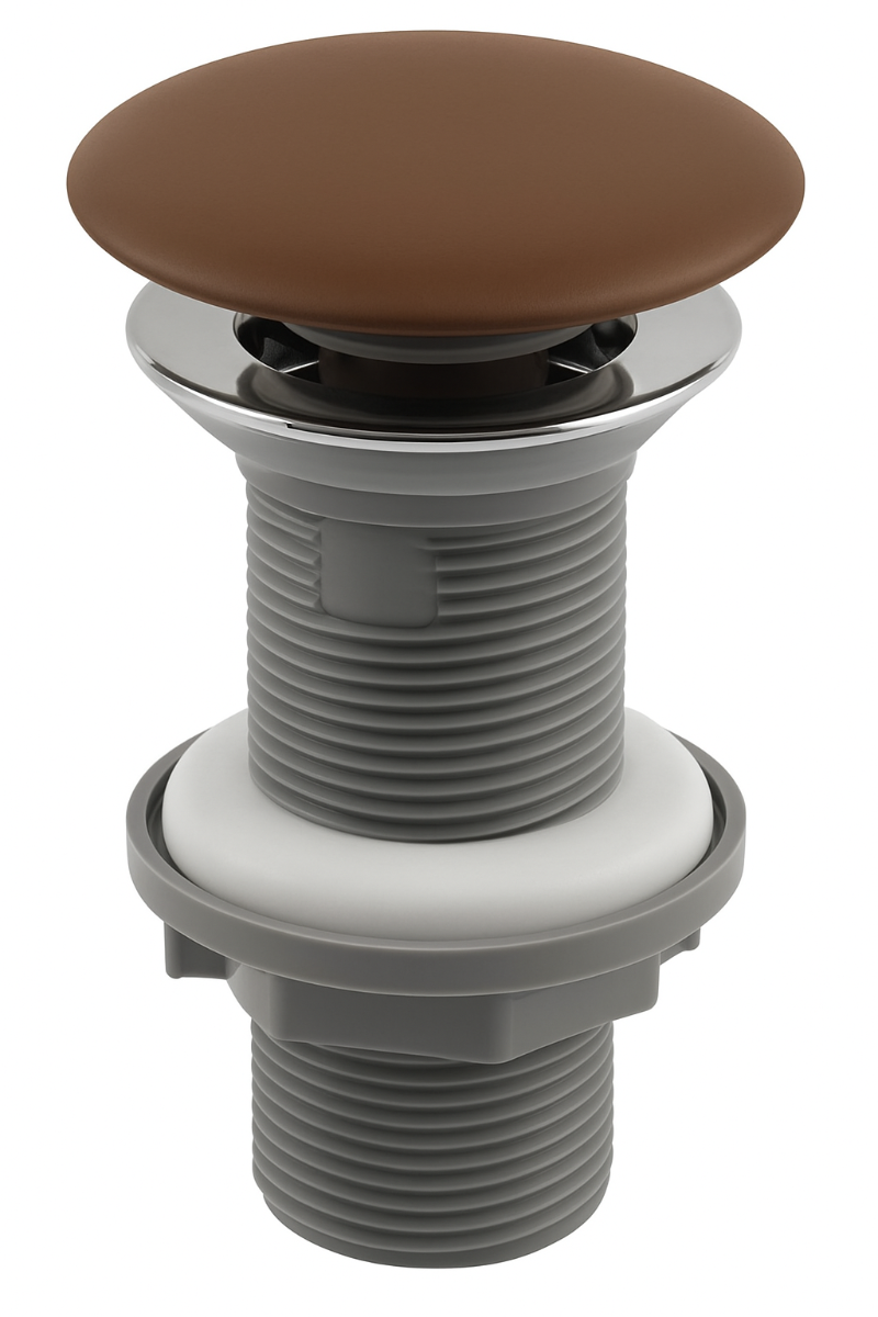 Isvea Universal keramische clickwaste met overloop mat taupe