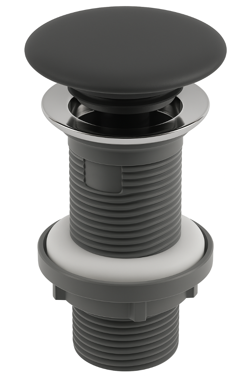Isvea Universal keramische clickwaste met overloop mat antraciet