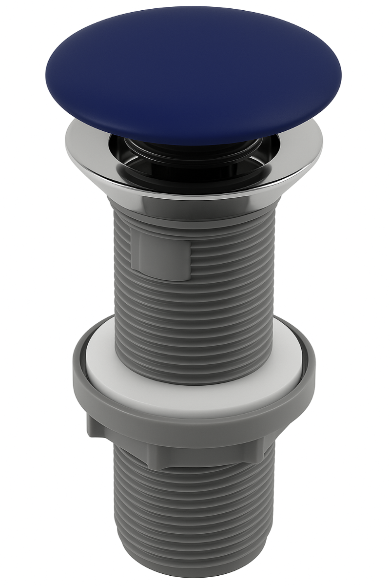 Isvea Universal keramische clickwaste met overloop mat blauw