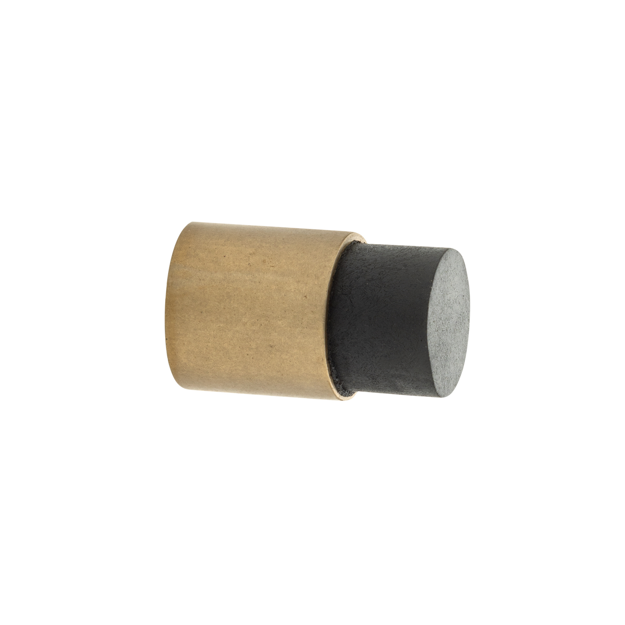 De Oude Deurklink Deurstopper wandmontage 35x22mm getrommeld messing