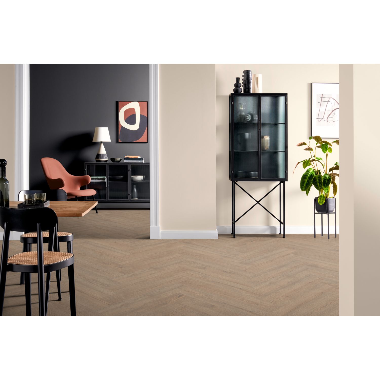 Decomode Laminaat - Visgraat Nashville - 4-zijdige V-groef - 8mm - Pakketinhoud 1,975m²