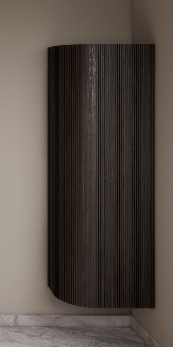 Gliss Design Alluro kolomkast 160cm met ronding links ebony