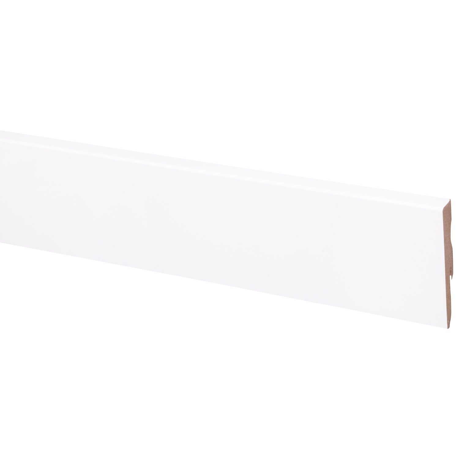 CanDo Hoge Plint Blok- Wit - 240cm - 12x80mm