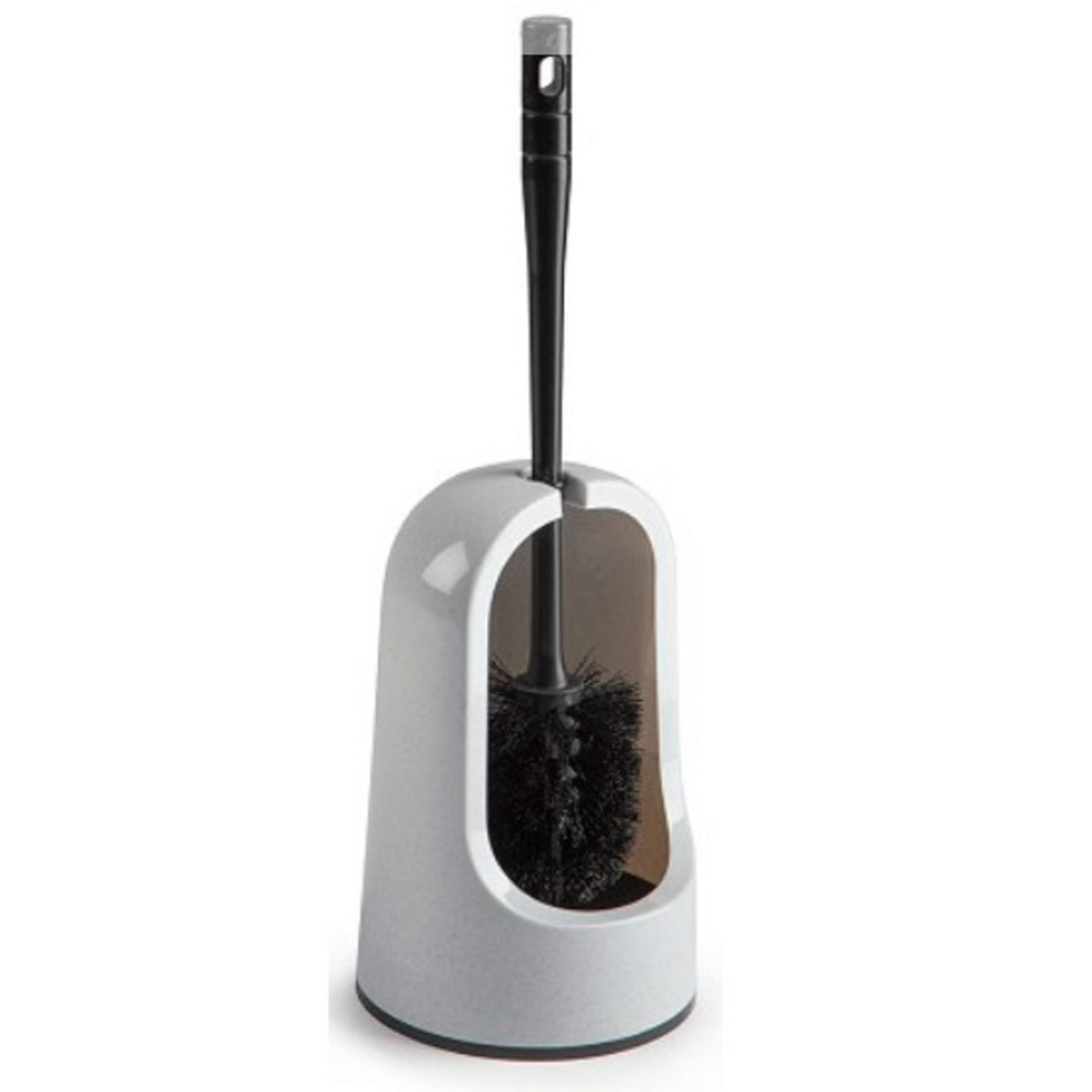 PlasticForte WC borstel met houder - lichtgrijs - cm - kunststof -