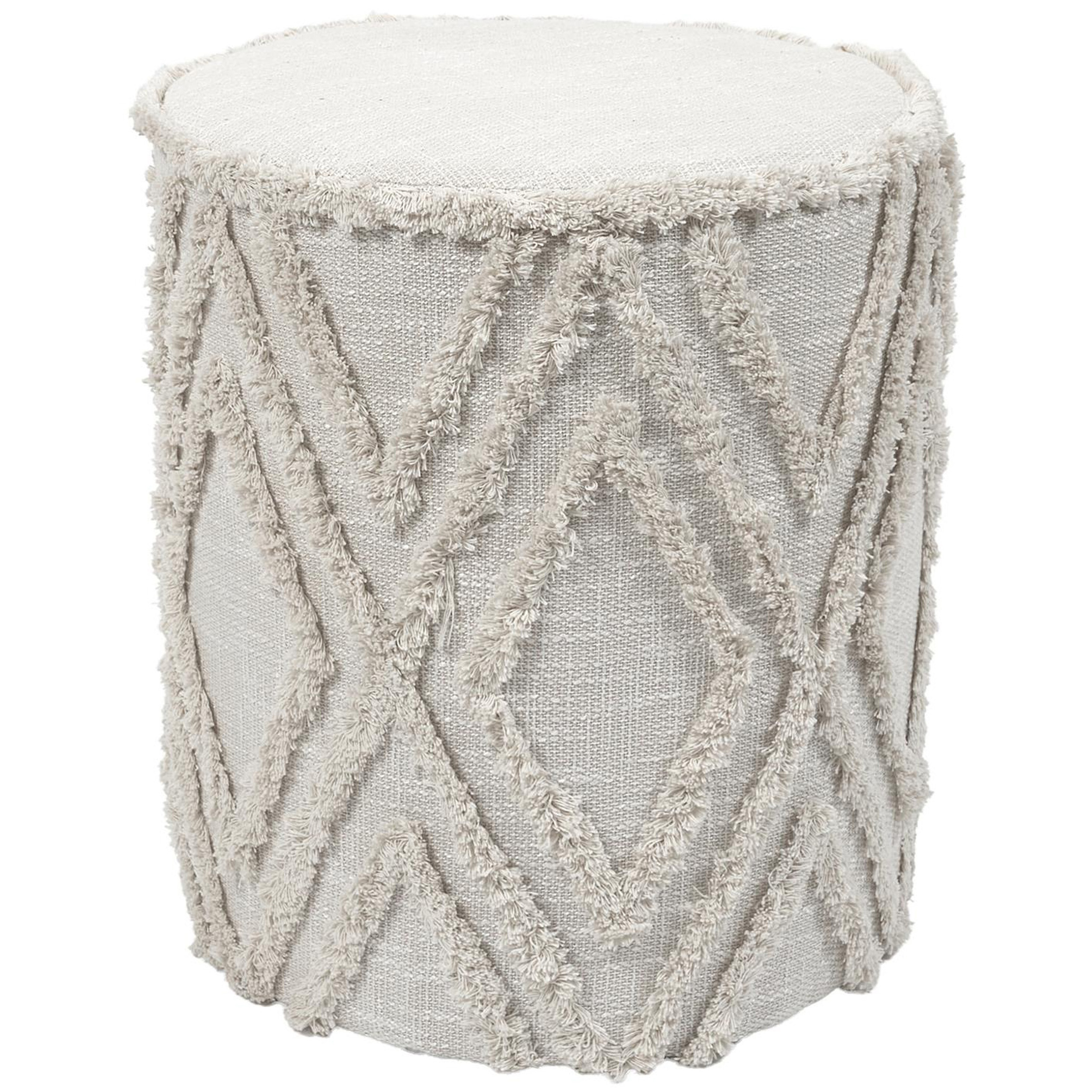 Home Deco Factory Bijzet poef Berber Mirage - naturel - MDF - x cm - Marokkaanse stijl -