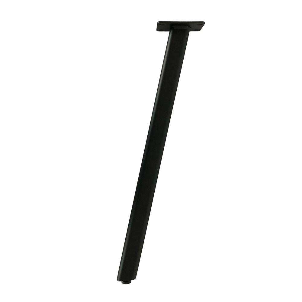 Furniture Legs Europe Stalen schuine meubelpoot zwart ovaal 3 cm bij 1,5 cm en hoogte 31 cm
