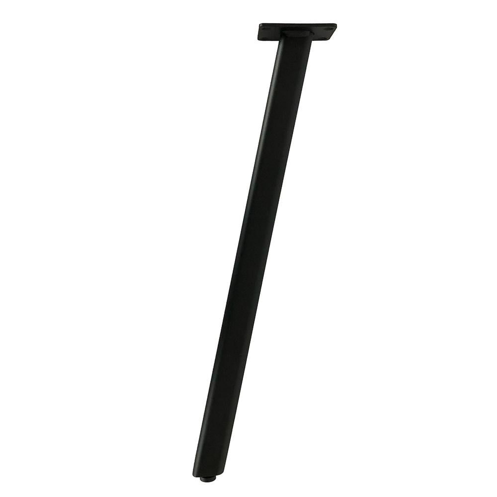 Furniture Legs Europe Stalen schuine meubelpoot zwart ovaal 3 cm bij 1,5 cm en hoogte 37 cm