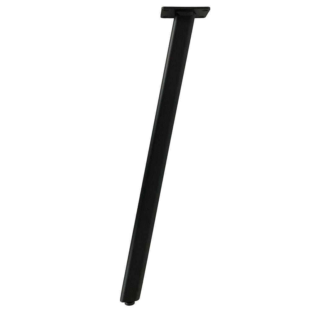 Furniture Legs Europe Stalen schuine meubelpoot zwart ovaal 3 cm bij 1,5 cm en hoogte 43 cm
