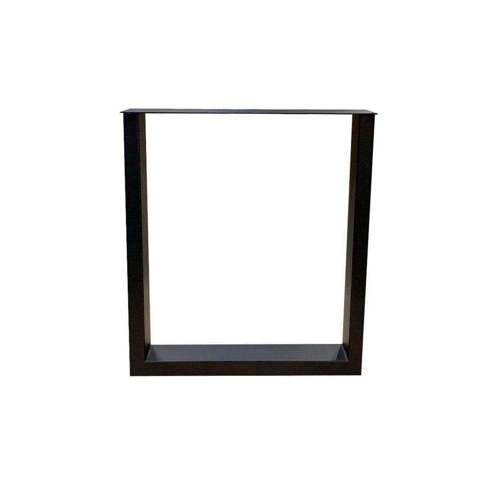Furniture Legs Europe Stalen U tafelpoot zwart 70 bij 8 cm en hoogte 72 cm (8 x 4 cm)