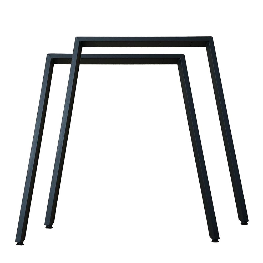 Furniture Legs Europe Stalen budget tafelpoot zwart trapezium 74 bij 6 cm en hoogte 72,5 cm (6 x 2 cm) - 2 stuks