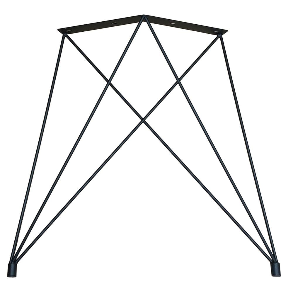 Furniture Legs Europe Stalen hairpin vlinder zwart vlinder 77 bij 16 cm en hoogte 74 cm - Set van 2 stuks