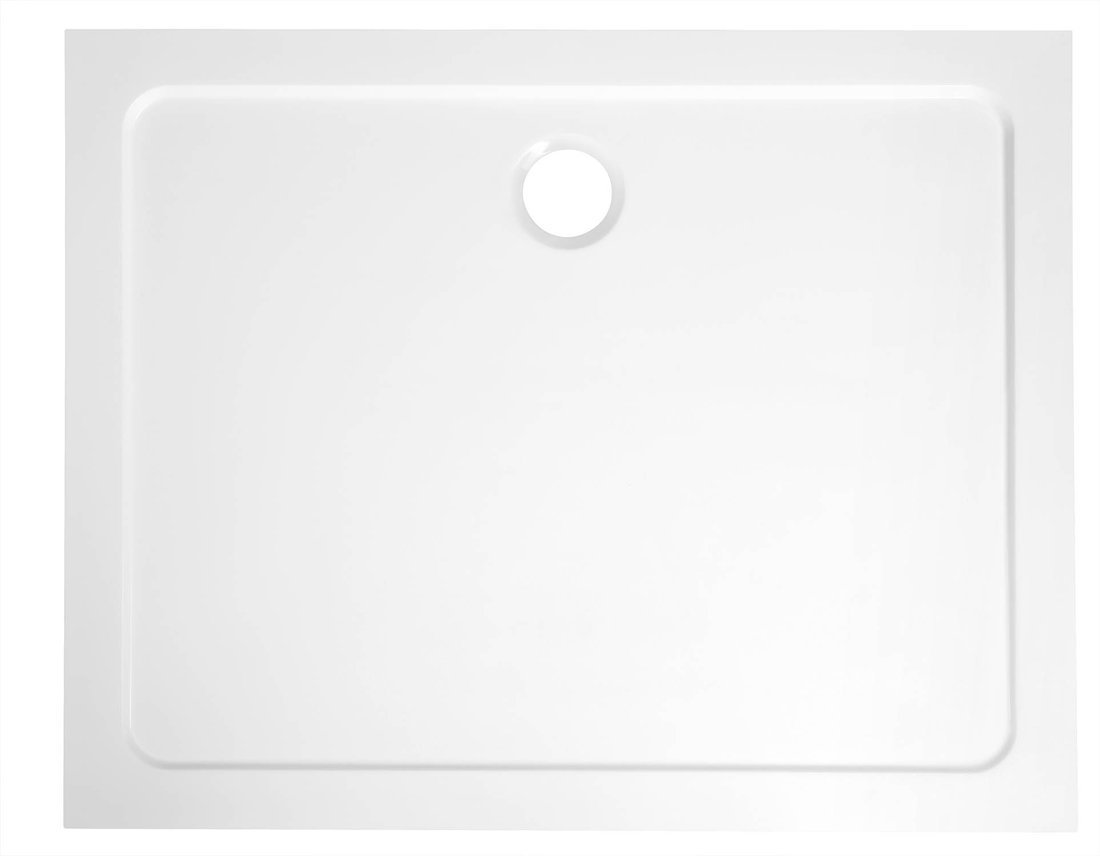 Aqualine Tecmi rechthoekige douchebak 80x70cm wit