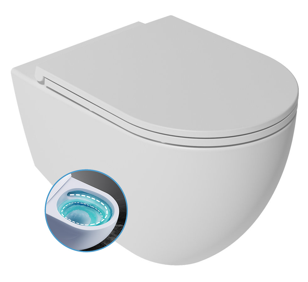 Isvea Infinity toiletpot met tornado flush wit mat