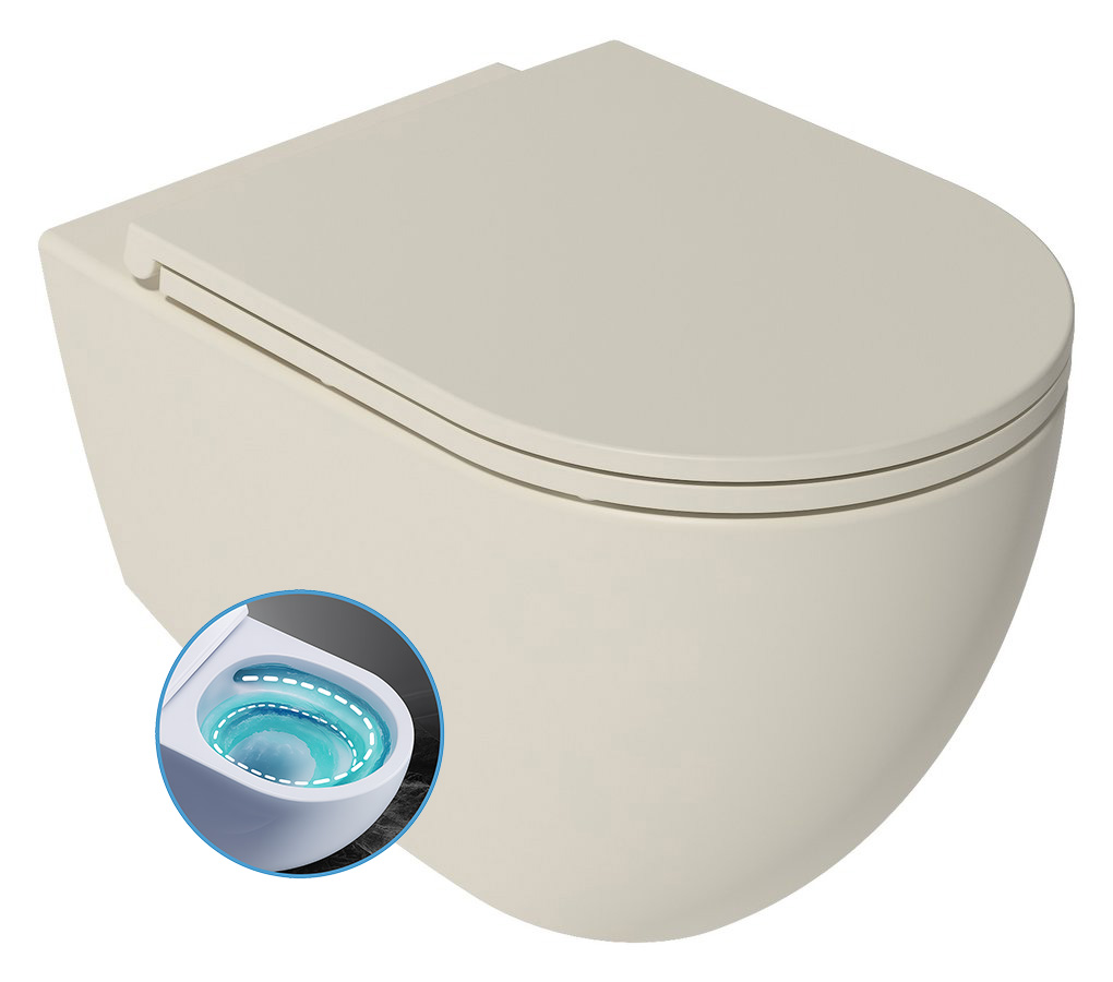 Isvea Infinity toiletpot met tornado flush ivoor