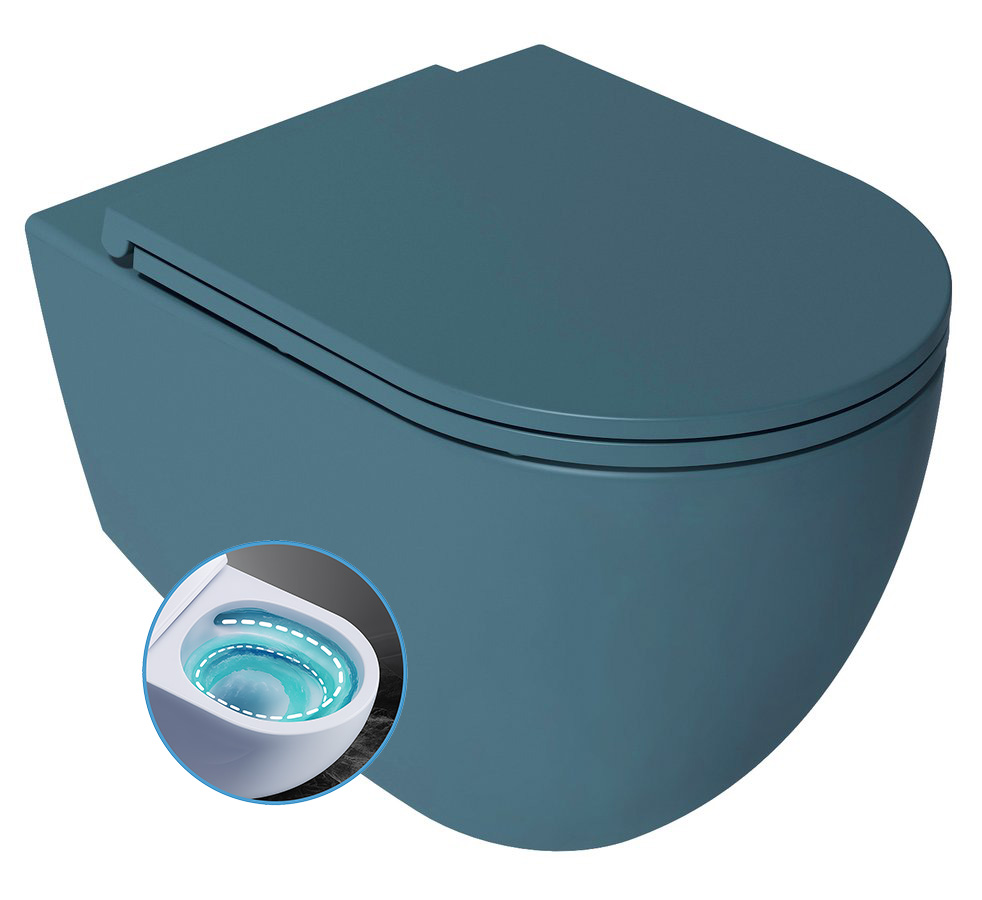 Isvea Infinity toiletpot met tornado flush petrol