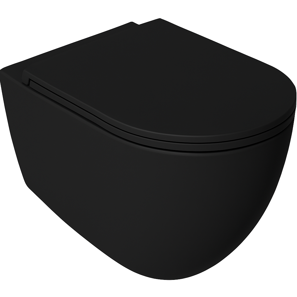 Isvea Infinity toiletpot randloos met softclose zitting zwart