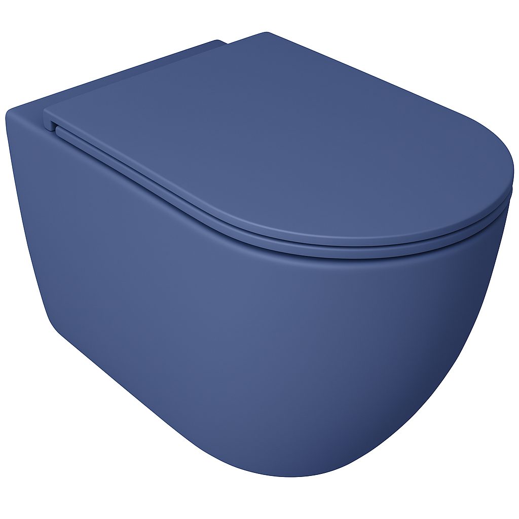 Isvea Infinity toiletpot randloos met softclose zitting blauw