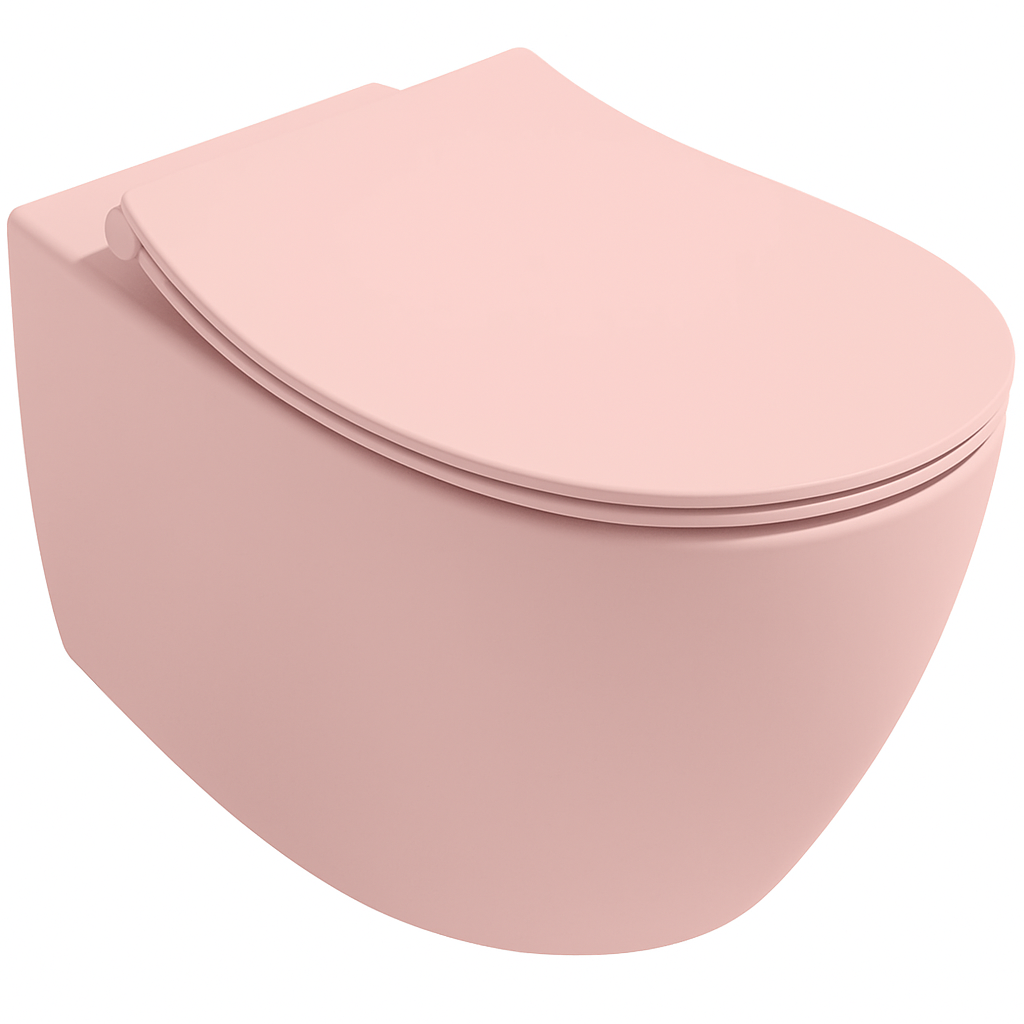 Isvea Sentimenti randloos toilet 51x36.5cm roze