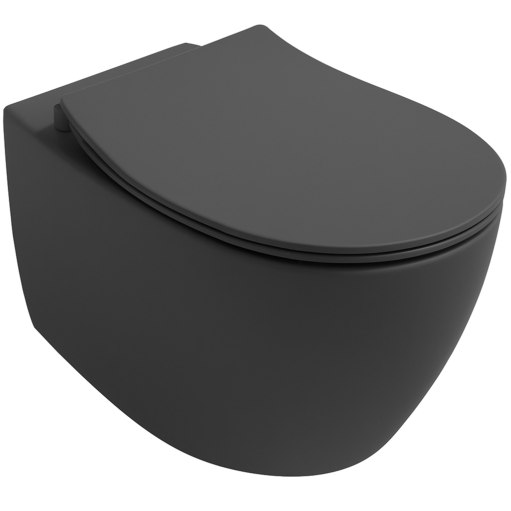 Isvea Sentimenti randloos toilet 51x36.5cm antraciet