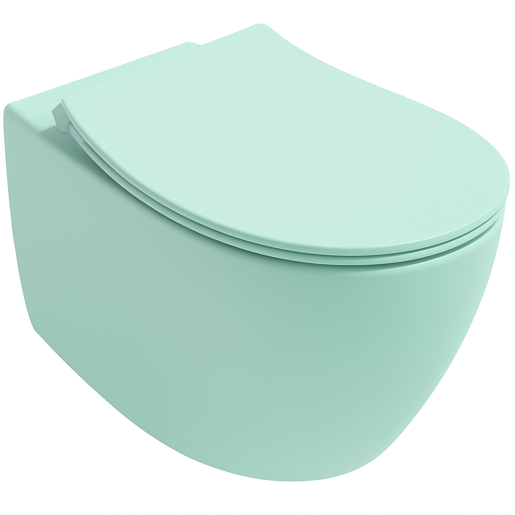 Isvea Sentimenti randloos toilet 51x36.5cm mintgroen