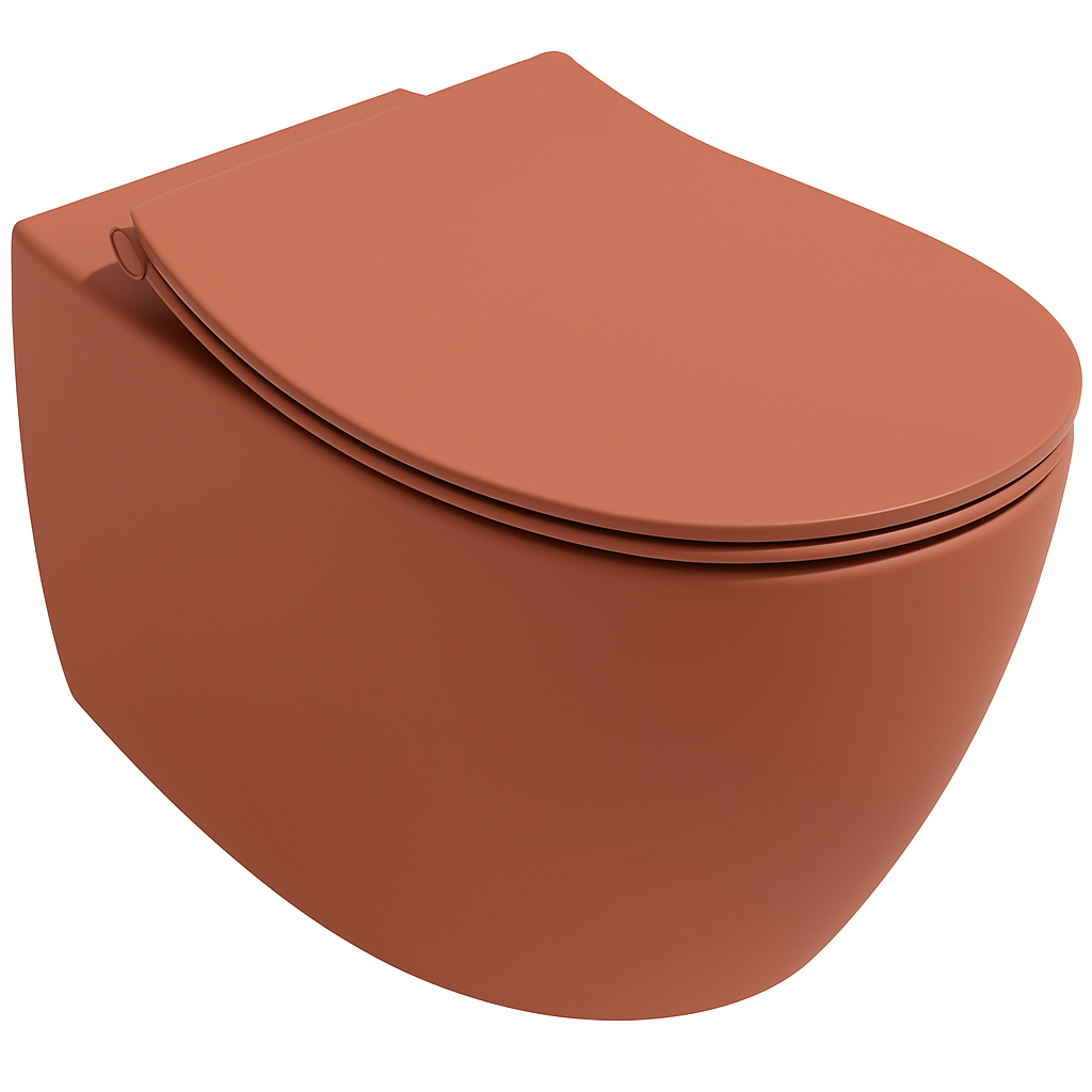Isvea Sentimenti randloos toilet 51x36.5cm terracotta