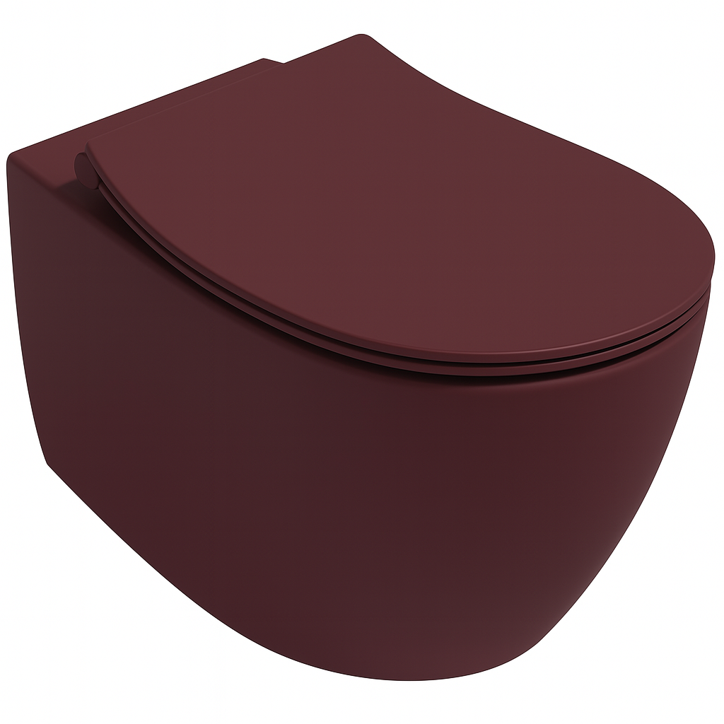 Isvea Sentimenti randloos toilet 51x36.5cm rood