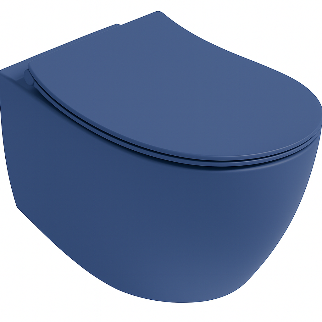 Isvea Sentimenti randloos toilet 51x36.5cm blauw