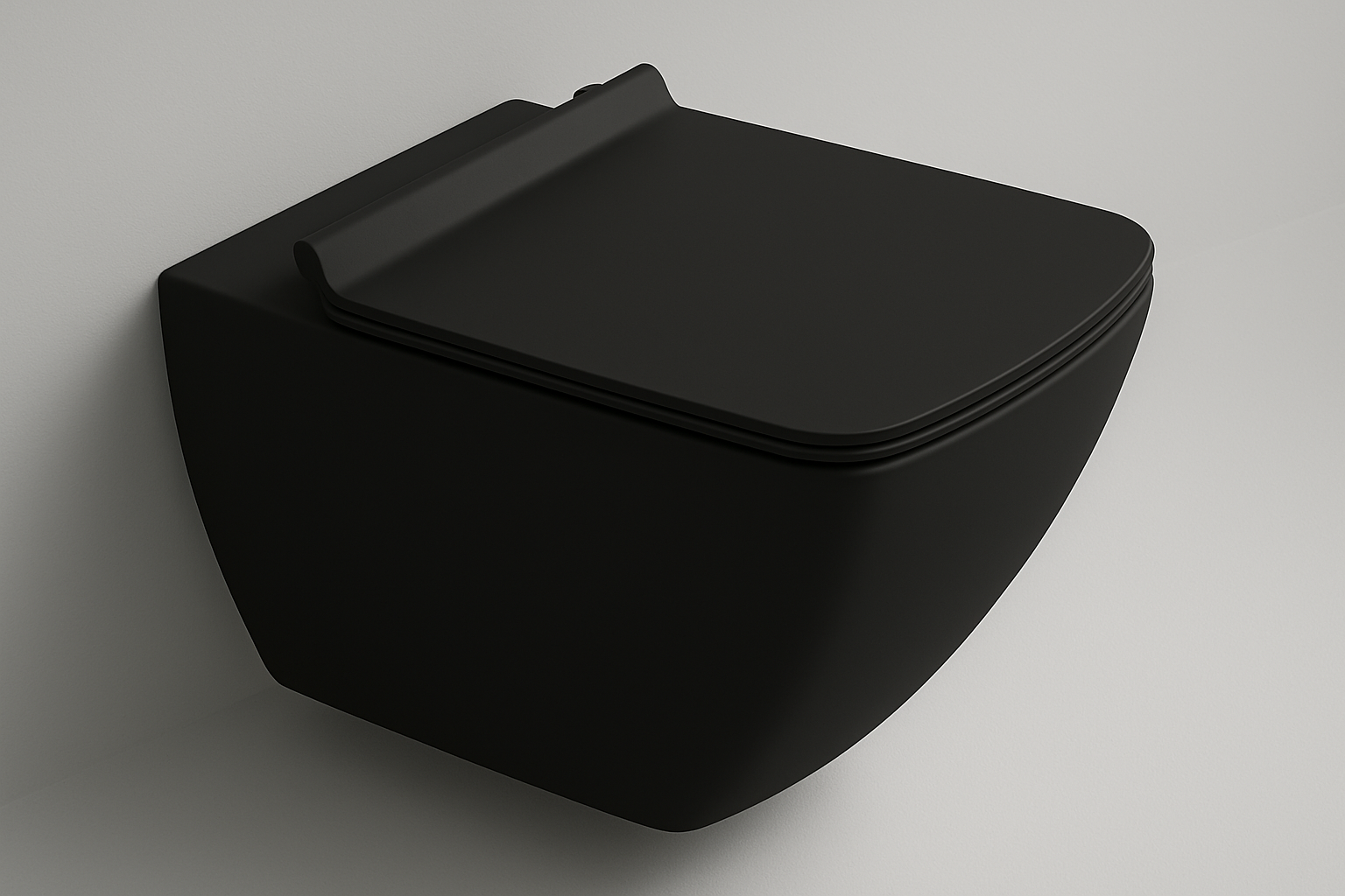 Isvea Purita toiletpot randloos 34.5x54cm zwart