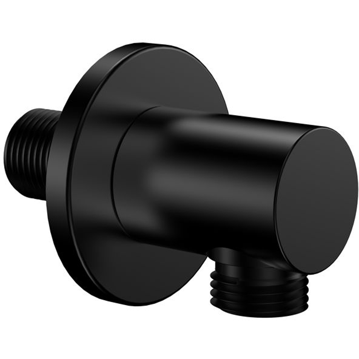 Wiesbaden Wandaansluitbocht - Rond - 1/2 Inch - Mat Zwart