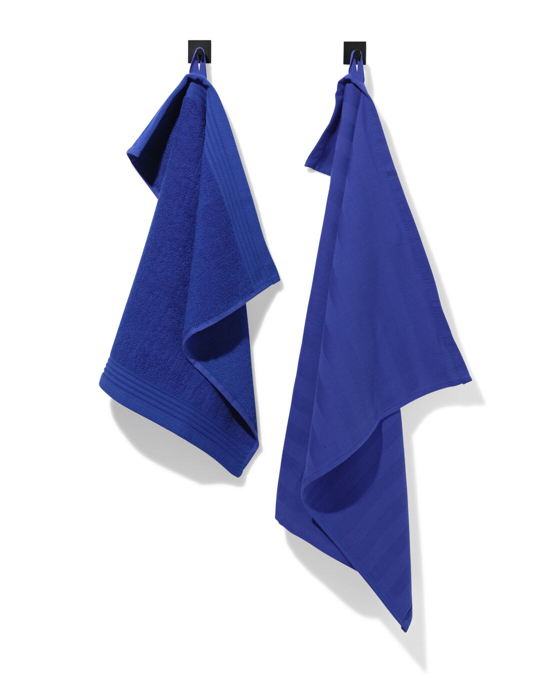 HEMA Set Keuken- En Theedoeken 50x70cm Katoen Streep Blauw - 2 Stuks