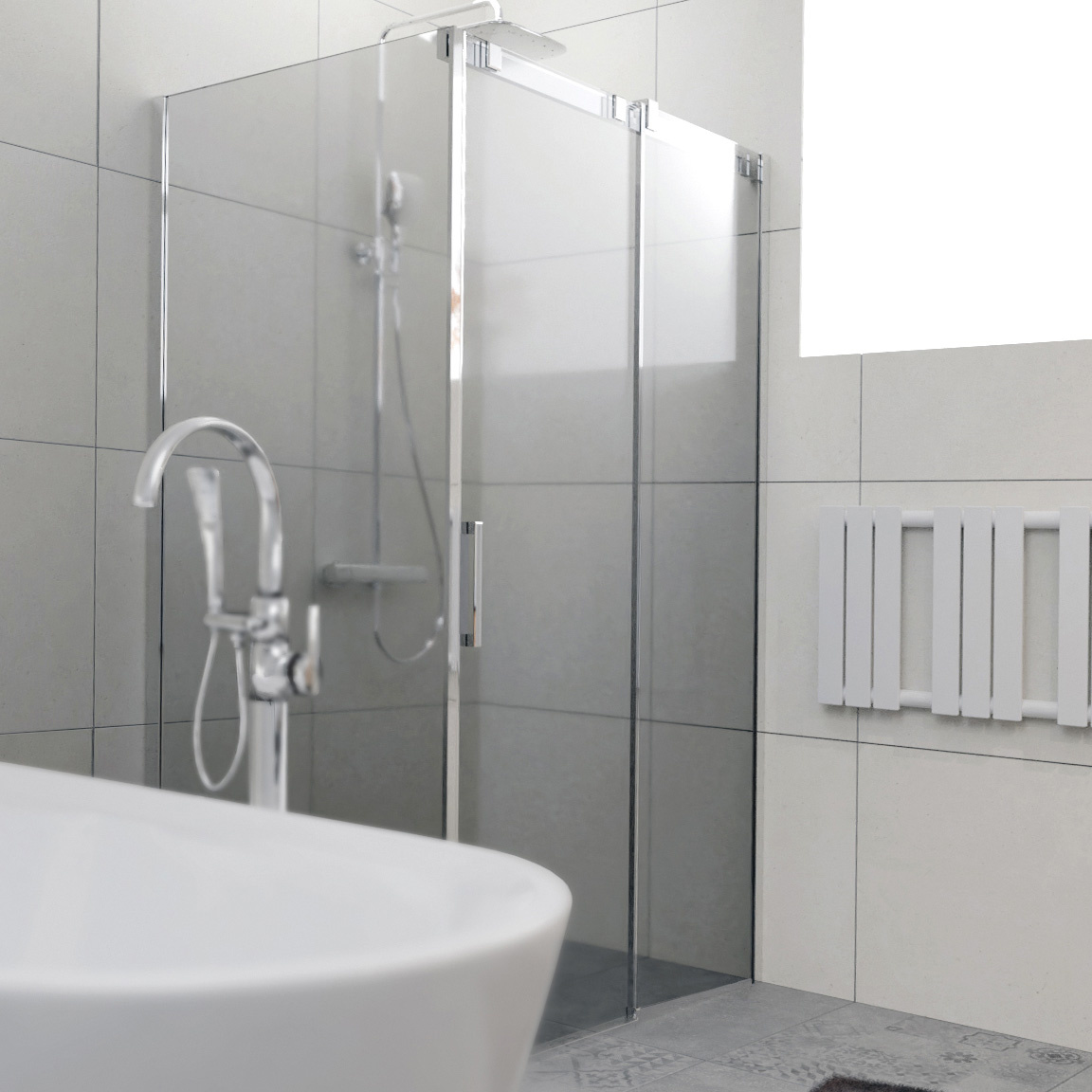 Riho Ocean O203 douchecabine rechts 100x80cm chroom