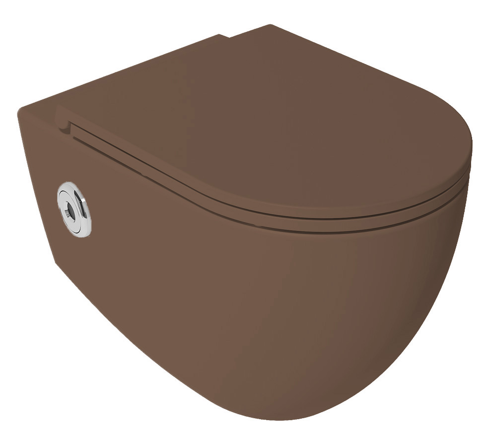 Isvea Infinity toiletpot met bidet en sensor randloos taupe