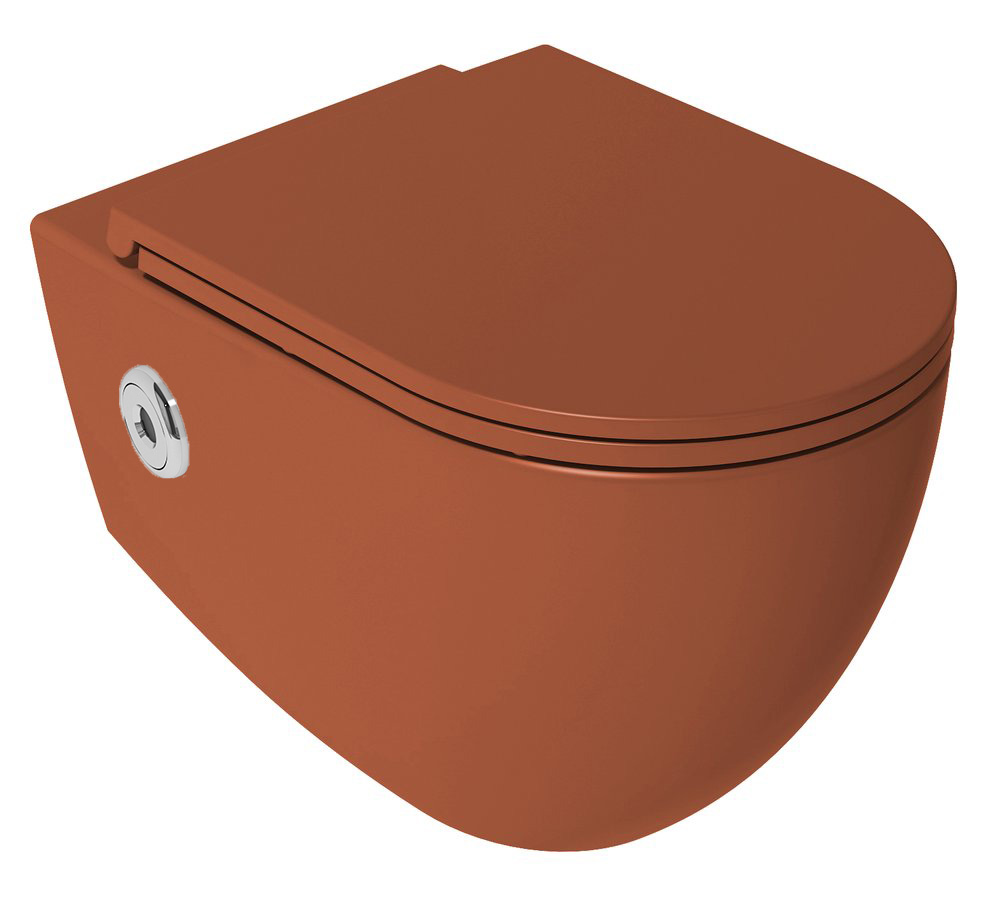 Isvea Infinity toilet met bidet, sensor en softclose zitting terracotta