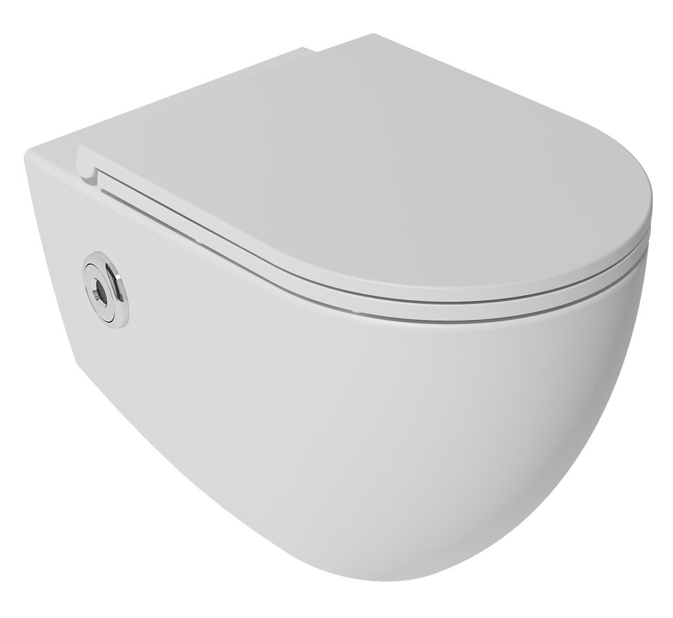 Isvea Infinity toilet met bidet, sensor en softclose zitting wit mat