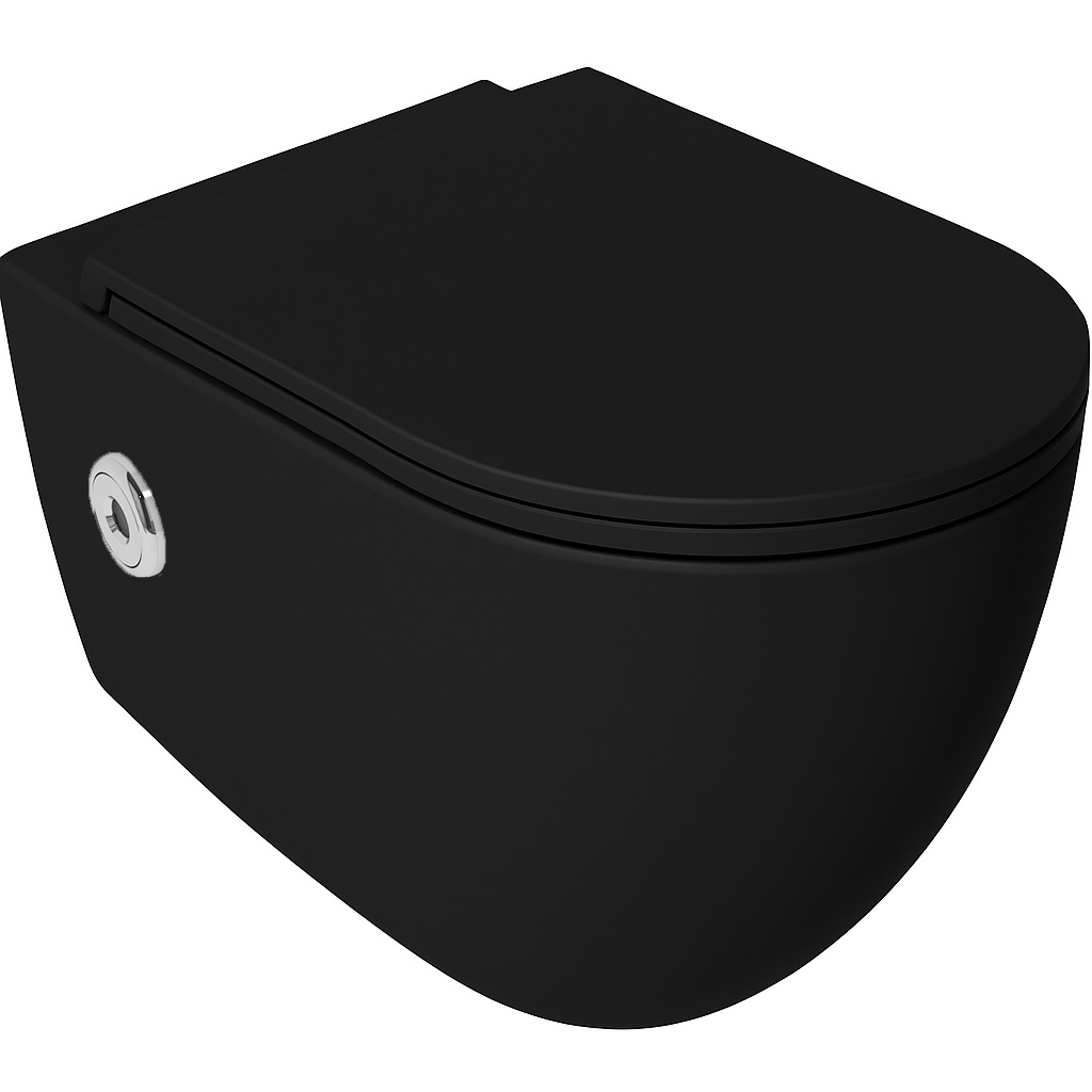Isvea Infinity toilet met bidet, sensor en softclose zitting zwart mat
