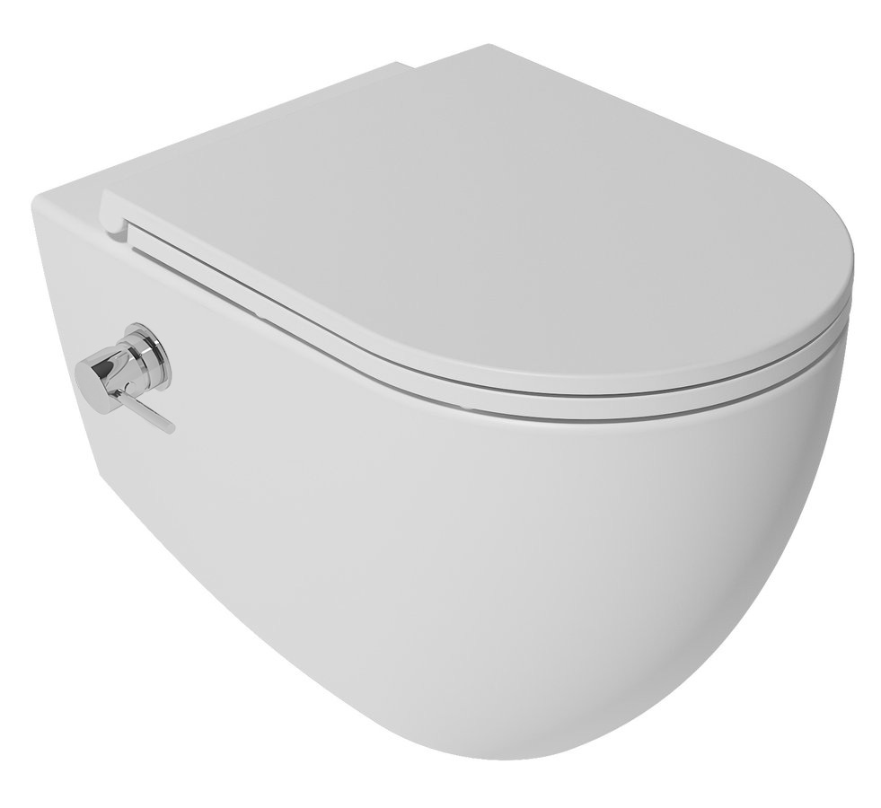 Isvea Infinity toilet met bidet en softclose zitting wit mat