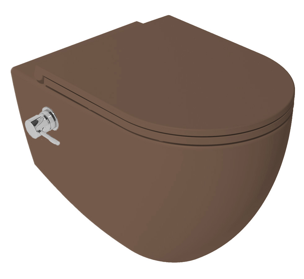 Isvea Infinity toilet met bidet en softclose zitting taupe
